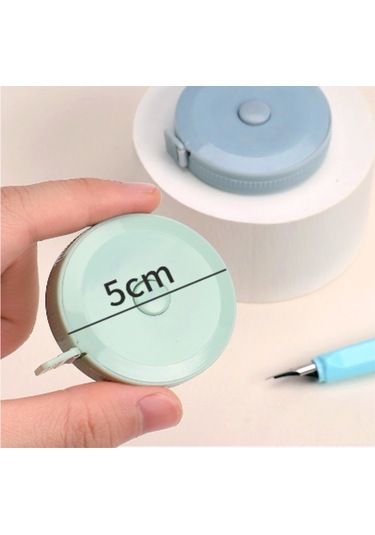 Moveevo 2 Metre Yumuşak Şerit Metre, Boy Ve Vücut Ölçümü İçin, Pembe, Yeşil, Mavi Makaron Tonlarında 3'lü Set