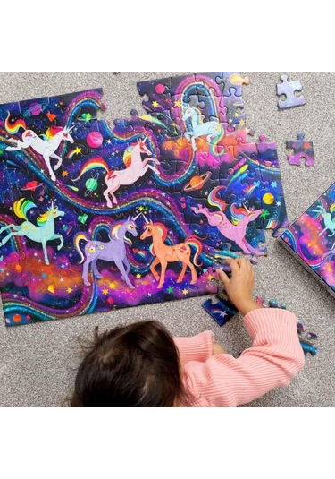 Crocodile Creek Puzzle - 100 Parça - Unicorn Galaksi