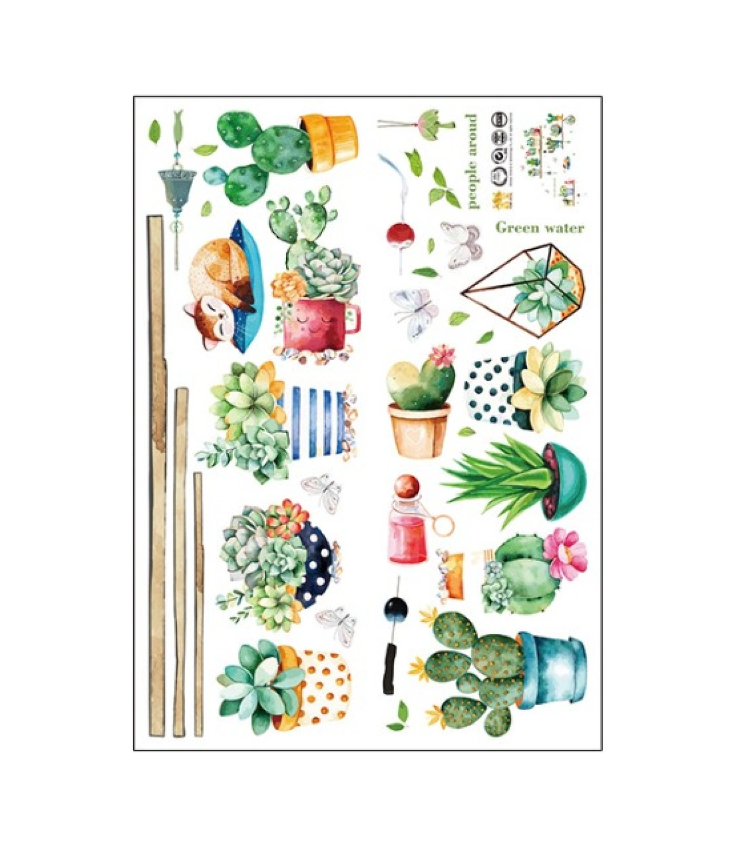 Raf Tasarımlı Karışık Dizaynlı Yapışkanlı Sticker Seti 4915 Diğer