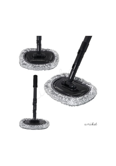 Unikat Özel Teleskopik Saplı İnce Tüylü Araç Temizlik Mopu Siyah 1 Adet