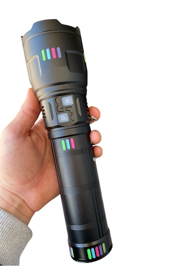 Ws-1150 Uzun Menzilli El Feneri 60watt 5500 Lümen Siyah