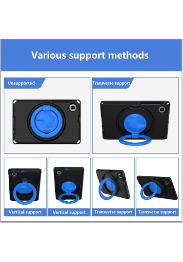 Samsung Galaxy Uyumlu Tab A9 8.7 X110/x115 Eva Hybrid Pc Şok Geçirmez Tablet Kılıfı  Çerçeveli