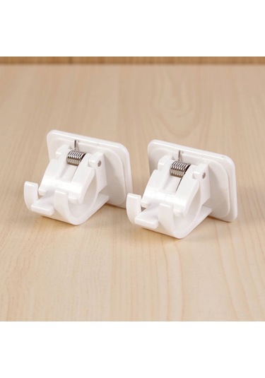 Hfambition Beyaz Ev Mutfak Banyo İçin 2'li Sıkma Tutucu, 2 Kg Yük Dayanımı, Kolay Kurulum, Pratik Kullanim Çok Renkli