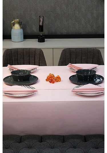 Dream Kumaş Peçete Modelleri Leke Tutmaz Kumaş Peçete Çeyiz Seti 6lı Paket Pembe
