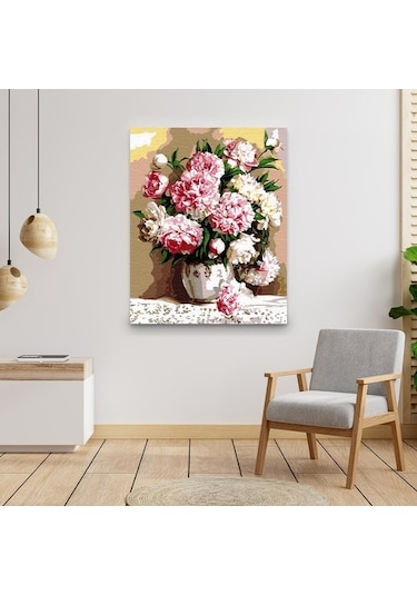 Sayılarla Boyama Seti 40 X 50 Cm Tuval Şasesine Gerili Karanfill