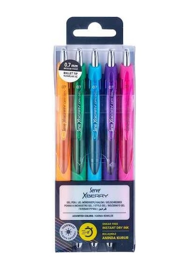Serve Xberry Jel Kalem 0.7Mm Yuvarlak Uç 5Li Sv-Xbrgely0.7B5Krpb