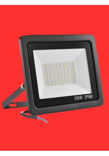 50 Watt Siyah Slim Kasa Kırmızı Işık Ip65 Led Projektör