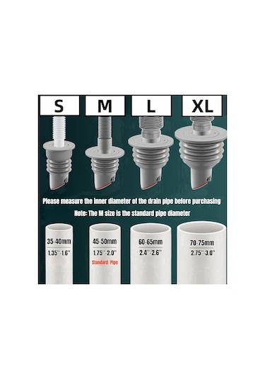 Ximistore9 Gri 60-65mm Çamaşır Makinesi Su Borusu Bağlantısı, Kokuları Engelleme, Tıkanıklık Önleyici, Sıvı Ve Havuz Sızıntısı Önleyici, Yalıtkan Oto Kapatma Tıkanıklık Kapağı Gri