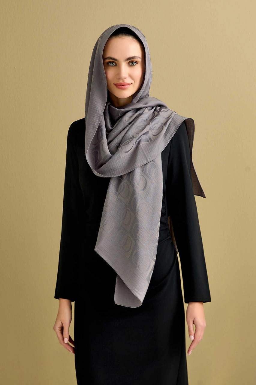İmannoor Dama Desen Naia Şal70x200 241-3001 Antrasit