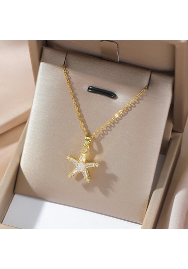 Bayan Kolye: Moda Estetiği Titanyum Çelik Kolye No.362 Çok REnkli