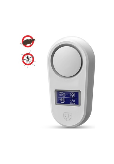 Yüksek Güçlü Ekran Ultrasonik Fare Kovucu Sivrisinek Kurtlayıcı Ev Akıllı Böcek Kovucu Abd Fişi Beyaz , Boyut:abd Fişi