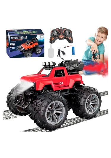 Uzaktan Kumandalı Şarjlı Duman Atan Araba 4x4 Buharlı Işıklı Uzak