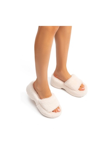 Twigy Lili EE0159 Kadın Ev Terliği Bej 36/40 Bej