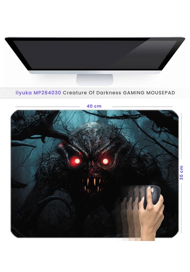 İlyuka 40x30cm Gaming Oyuncu Mousepad Creatureofdarkness Mp284030
