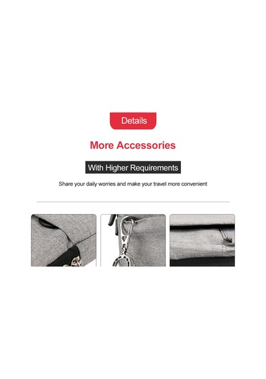 Xindoker Gri Oxford Kumaş 15.6" Laptop Çantası - Çift Çekmeceli, Yumuşak İç Döşeme, Valiz Kayışı İle Seyahat Ve İş İçin El/omuz Çantası Gri