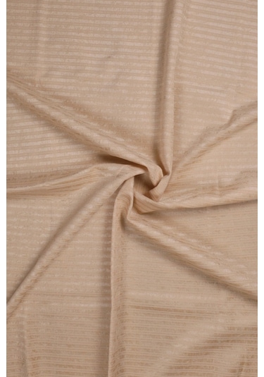 Çizgili Süngerli Kadife Kumaş Kaymaz Çekyat Koltuk Örtüsü 170x210 Bej Bej