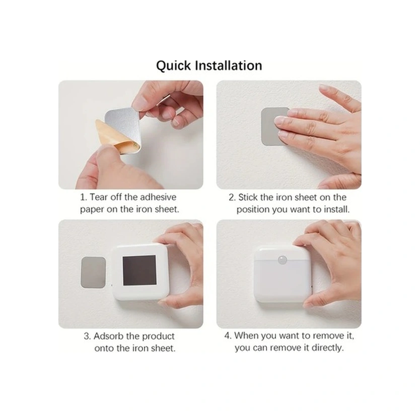 Trendooze Beyaz Led Sensörlü Gece Lambası, Taşınabilir Usb Şarjlı Dolap Aydınlatma Beyaz