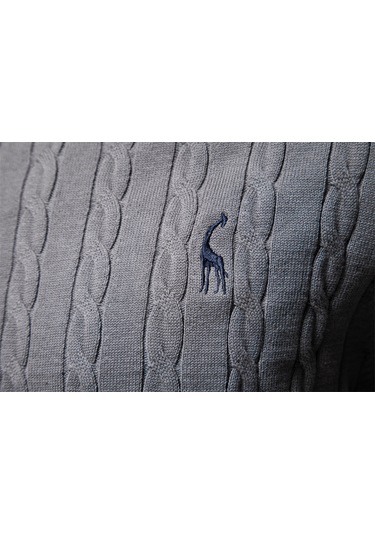 Erkekler İçin Düz Renk Örme Sonbahar Ve Kışlık Kazak Yeşil