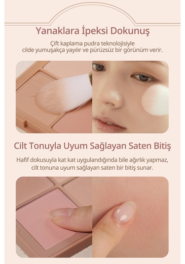 Dasique Karıştırılabilir Renk Tonlarına Sahip 4 Lü Allık Paleti Blending Mood Cheek 10 Muted Nuts 10 Muted Nuts