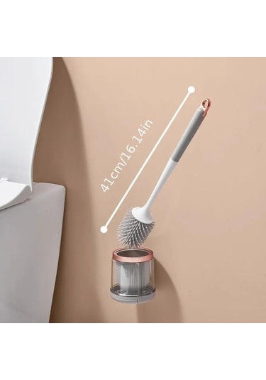 Koyu Gri Wıkhostar Lüks Tuvalet Fırçası Banyo Duvara Monte Hızlı Boşaltma Temiz Aracı Temizleme Fırçası Banyo Aksesuarları Setleri