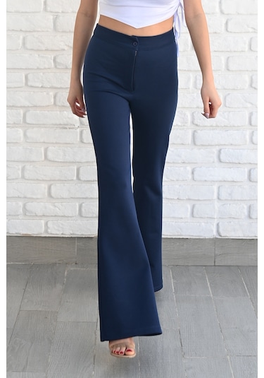 Koza Butik Kadın İspanyol Paça Toparlayıcı Pantolon 6213-23 001