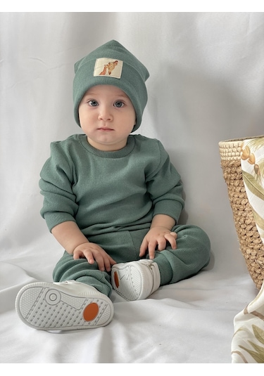 MiaBaby Bereli Üçlü Takım 001 Açık Yeşil