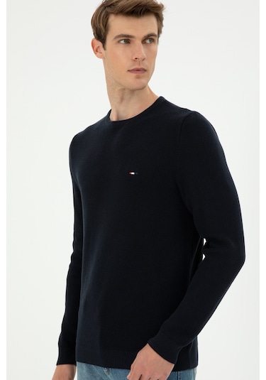 U.S. Polo Assn. Erkek Slim Fit Bisiklet Yaka Lacivert Basic Kazak 50298282-VR033 U.S. Polo Assn. Erkek Slim Fit Bisiklet Yaka Lacivert Basic Kazak 50298282-VR033