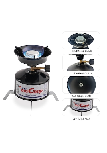 İksa Mocamp Kamp Ocağı Gazlı Kamp Ocağı - Mavi
