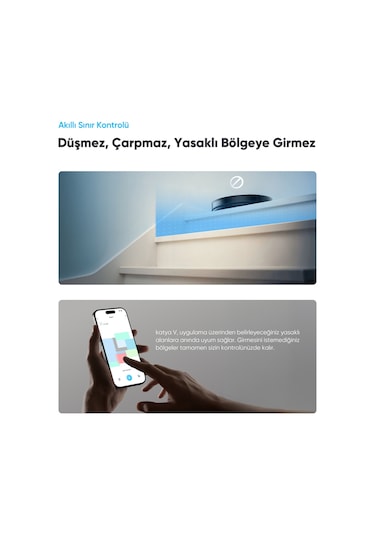 Şımart Katya V 15000pa 6400 MAH Yüksek Batarya Akıllı Robot Süpürge