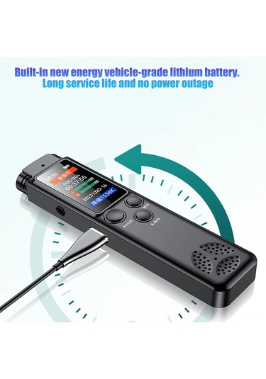 Teltree 32gb Siyah Portatif Ses Kaydedici - Profesyonel Gürültü Azaltma, Tek Tuşla Kayıt, Zamanlı Kayıt Ve Müzik Çalar Fonksiyonları