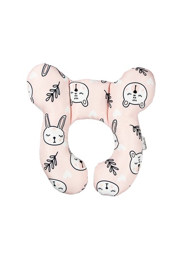 Koruyucu Seyahat Araba Koltuğu Baş Ve Boyun Yastık Yumuşak Boyun No.17 Ekru