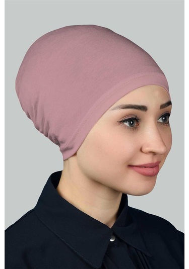 Altobeh Hazır Pratik Geçmeli Lastikli Tesettür Bone - Koyu Pembe