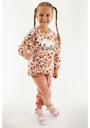 Rolypoly Gameover Pudra Kız Çocuk Eşofman Takım 5274-30040 Pudra