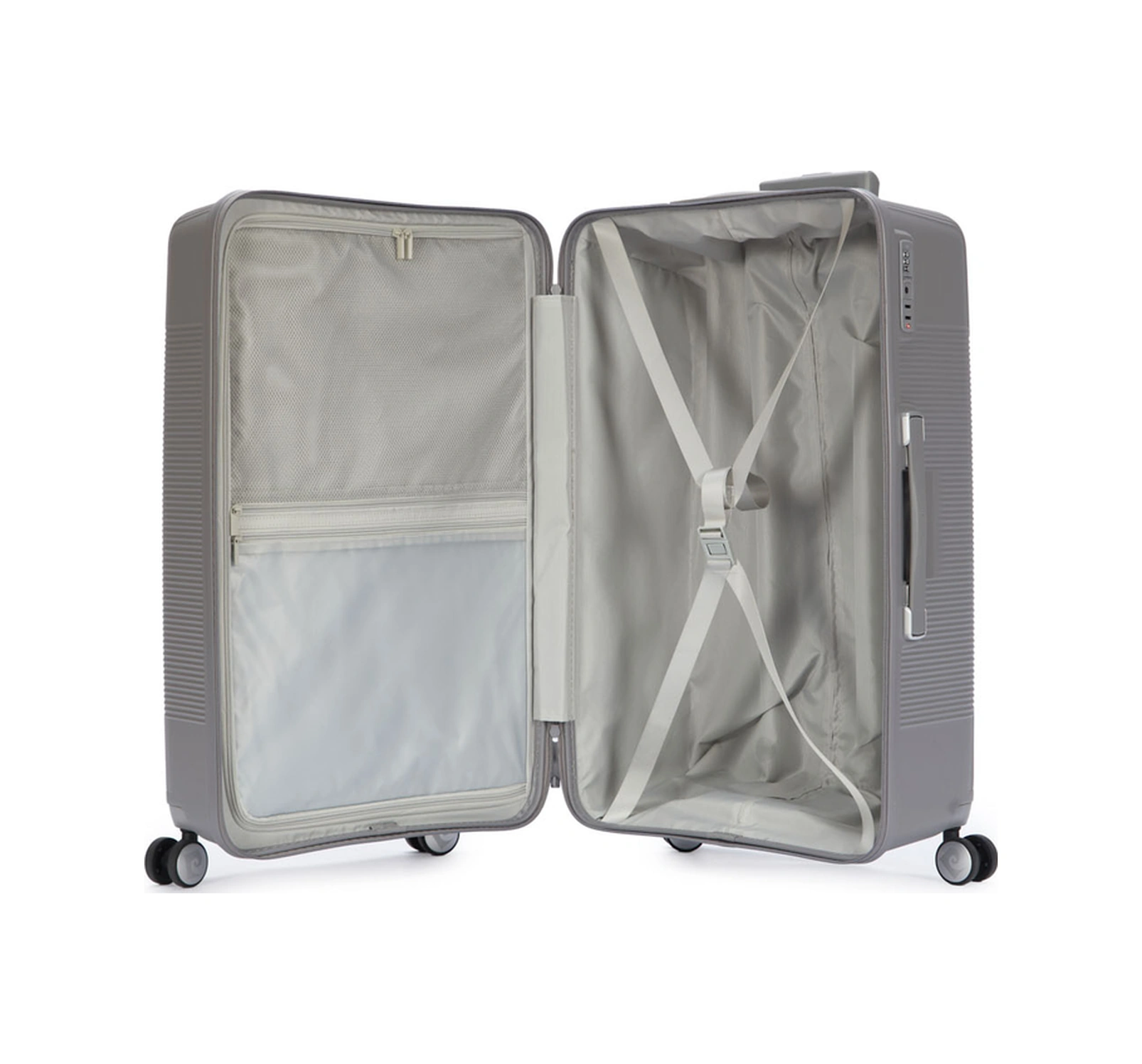 Pierre Cardin Orta Ve Kabin Boy 2'li Set %100 Polipropilen Valiz Gri 04pc7080 Gri