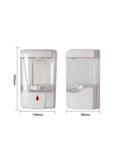 Xindoker Duvar Tipi Otomatik Algılama Sabun Dağıtıcı, 700ml Büyük Kapasite, Dokunmadan Kullanim, Şeffaf Görünüm, Pil Dahil Değil, Abs Malzeme, Temiz Ve Pratik Beyaz