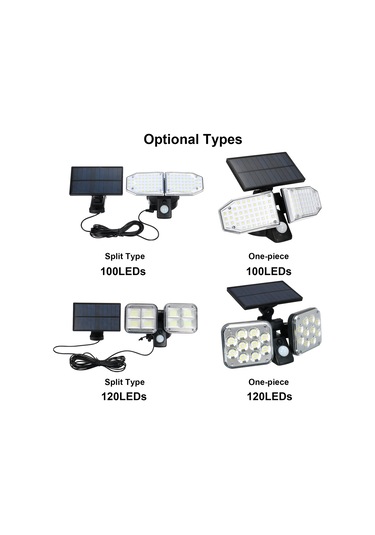 Gajeena Dış Mekan İçin 100 Led Güneş Enerjili Duvar Lambası - İnsan Algılama, Işık Kontrolü Ve 3 Aydınlatma Modu - Ip65 Su Geçirmez, 1500mah Batarya