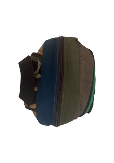 Kaliteli Siyah Vintage Salaş Baskılı Disayn Günlük Gezi Okul Sırt Çantası Revilla Bag 28x38cm Gri - Yeşil