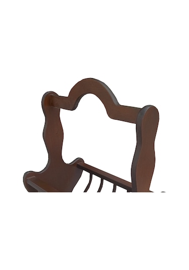 Gazete Sehpa Model Kayın Mdf Torna Tabla Parlak Ceviz Boya Tutmalık El Yapım
