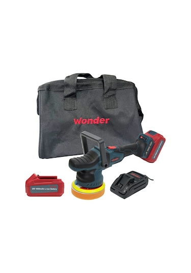 Wonder WAZ11S 20V 4.0AH Li-ion Çift Akülü Kömürsüz Orbital Polisaj Makinesi 125 MM