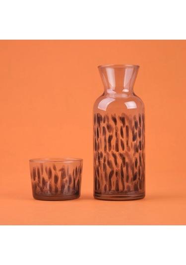 Rakle Calista Bardaklı Sürahi Seti - Siyah - 700 Ml