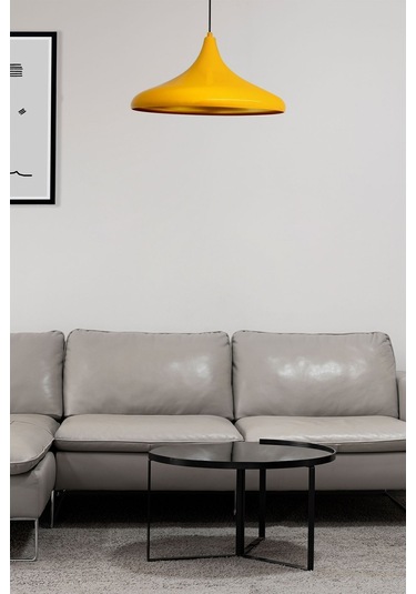 45 Cm Çaplı Champion Xl Sarı Avize Tekli Sarkıt Lamba Cafe Restoran Salon Mutfak Avizeleri SARI