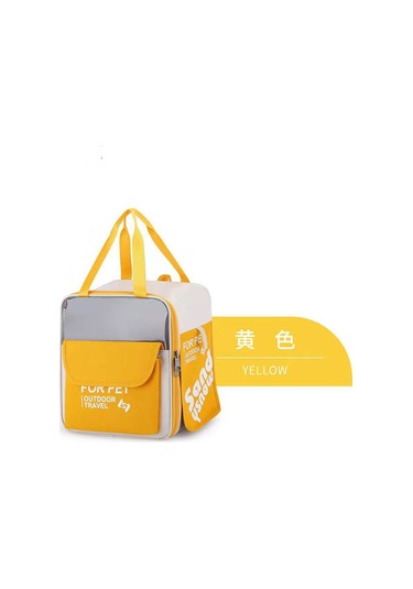 Açık Tasarımlı Seyahat Kedisi Sırt Çantası-c Sarı