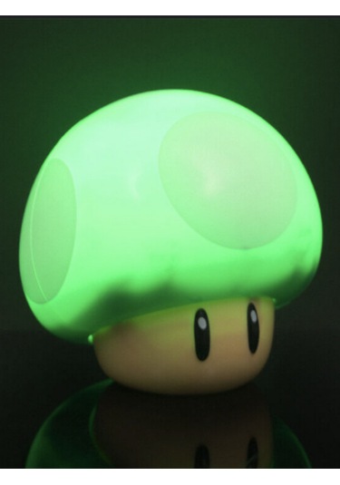 Super Mario Mantarı Gece Lambası, Usb Şarjlı, Sesli, Kırmızı