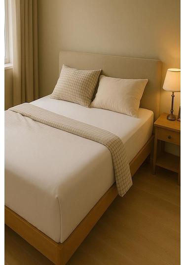 3 Adet Battal Boy Düz Pamuklu Çift Kişilik 200 X 200 Cm Lastikli Penye Çarşaf Mavi-beyaz