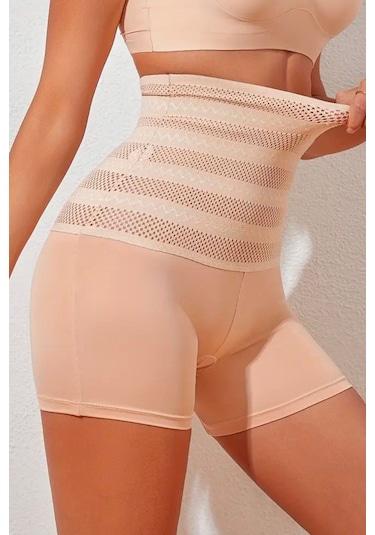 Merry See Karın Ve Göbek Sıkılaştırıcı Basen Dikleştiricili İnceltici Toparlayıcı Korse Şort Ten