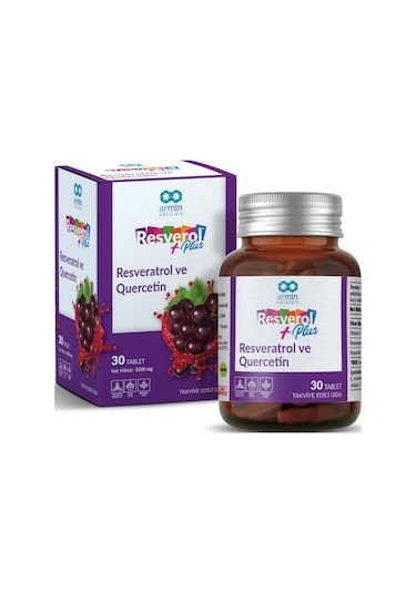 Resverol Plus Resveratrol ve Quercetin Takviye Edici Gıda 30 Tablet