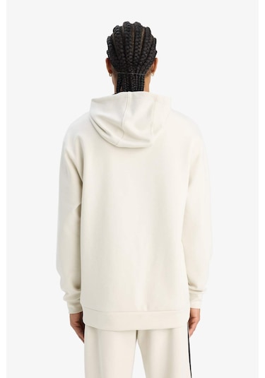 DeFactoFit Standart Fit Kapüşonlu Skuba Dalgıç Kumaş Sporcu Sweatshirt D7364AX25SPBG721