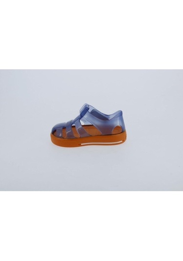 S10270 Star Bicolor Çocuk Mavi Turuncu Sandalet-8159 Lacivert-turuncu