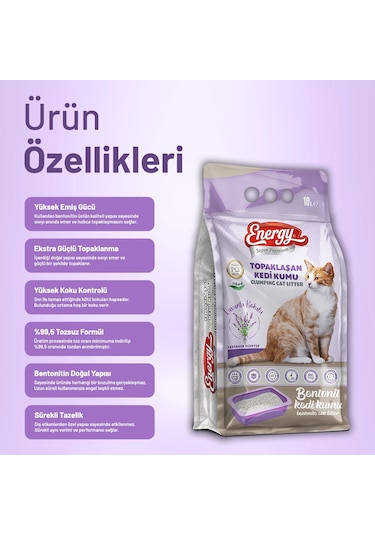 Kedi Kumu Lavanta Kokulu 10 Lt - 2 Adet