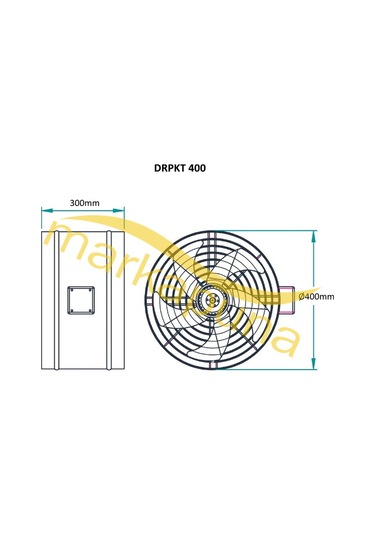 Fanex DRPKT 400 Aksiyel 5500 m³/h 40 cm Kanal Tipi Fan